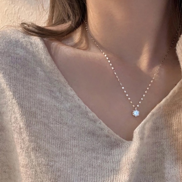 Sterling Silver Gold Gucci Chain with Cubic Zirconia Charm - Picture 4 of 7